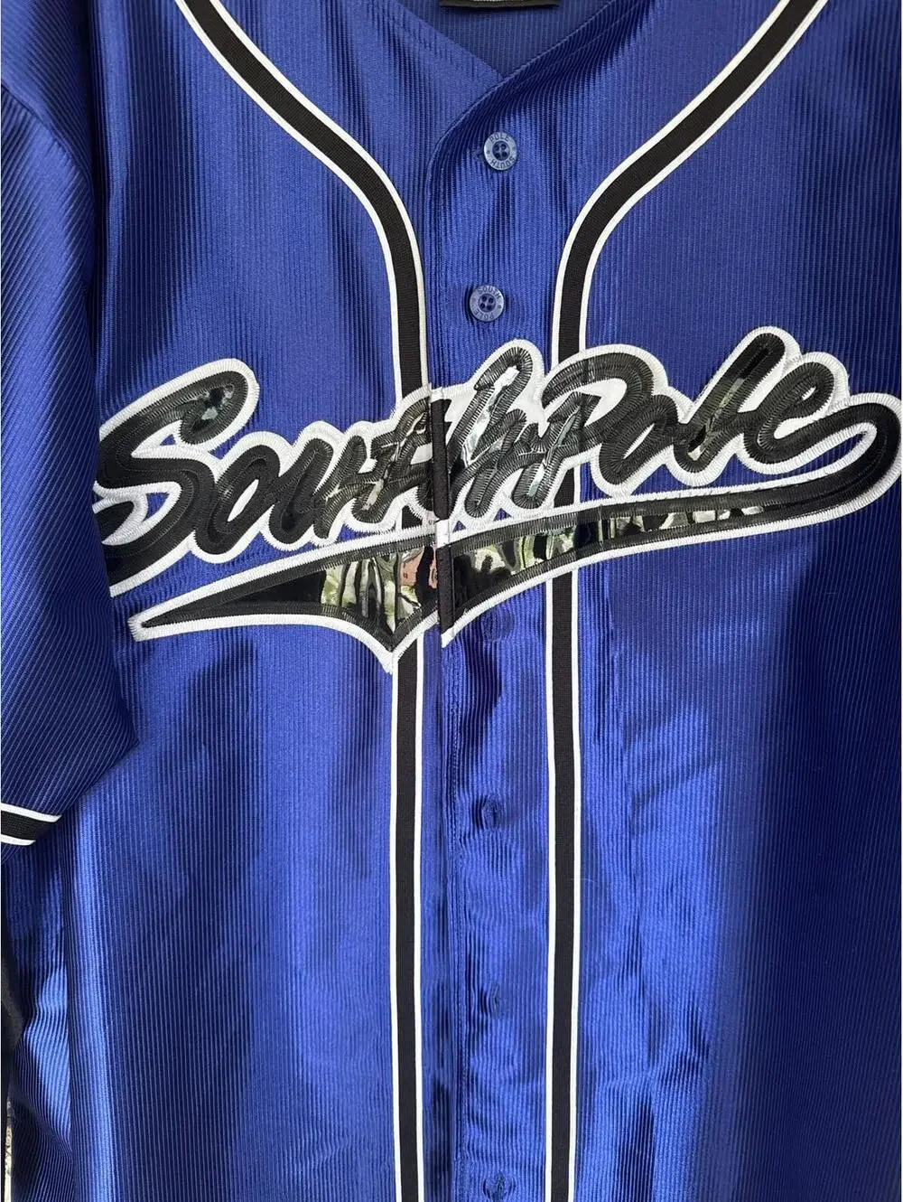 Y2K Southpole Diamond Collection Blue Baseball Jersey XL